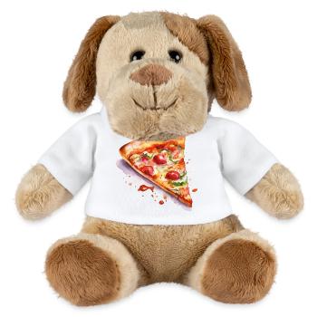 Pizza Aquarell Slice - MiniFeet® Hund Helge - Weiß - Vorne