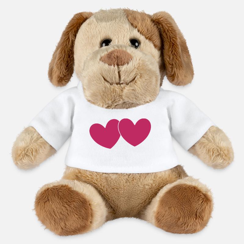 Saint-Valentin, Saint-Valentin, Saint-Valentin - Chien en peluche Helge MiniFeet® - blanc