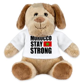 Morocco stay strong - Chien en peluche Helge MiniFeet® - blanc - Devant