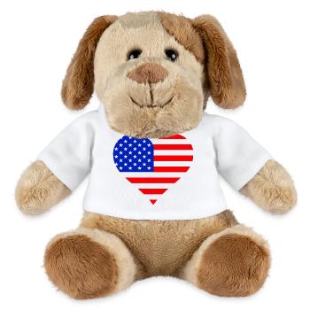 Heart US-Flagge - MiniFeet® Hund Helge - Weiß - Vorne