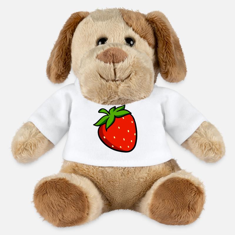 Erdbeeren - MiniFeet® Hund Helge - Weiß