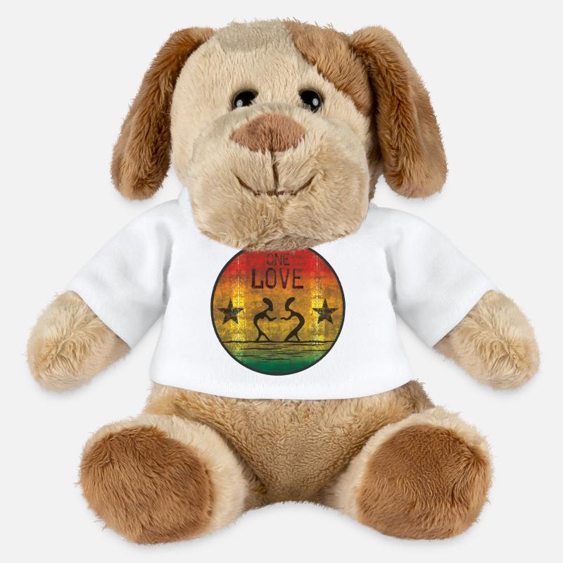 one love reggae - MiniFeet® Dog Helge - white