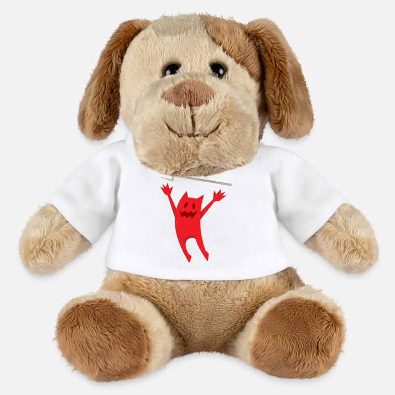 Diable effronté - Chien en peluche Helge MiniFeet® - blanc
