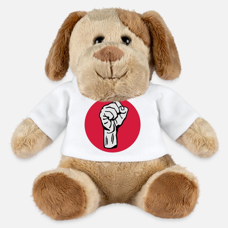 Fist - Protest - Democracy - MiniFeet® Dog Helge - white