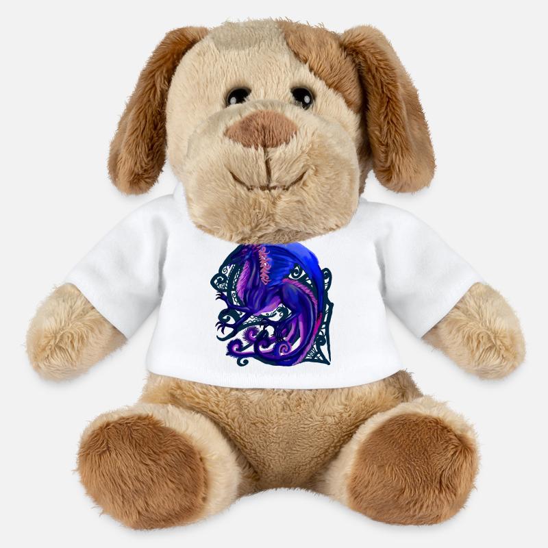 blauer Drache - MiniFeet® Hund Helge - Weiß