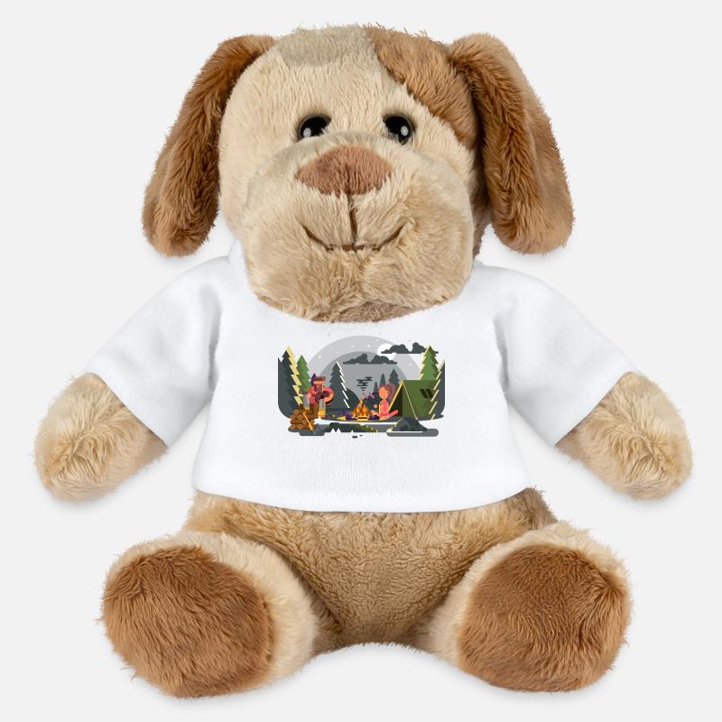 Campfire Forest Camping Duo - MiniFeet® Dog Helge - white