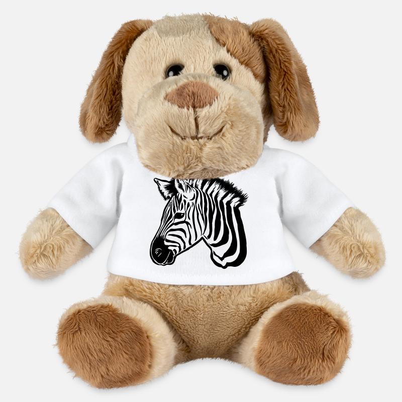 zebra dark - MiniFeet® Hund Helge - Weiß