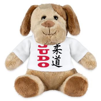 Judo - Chien en peluche Helge MiniFeet® - blanc - Devant