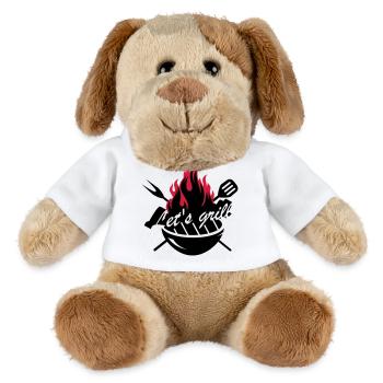 Grill mit Grillbesteck - MiniFeet® Hund Helge - Weiß - Vorne
