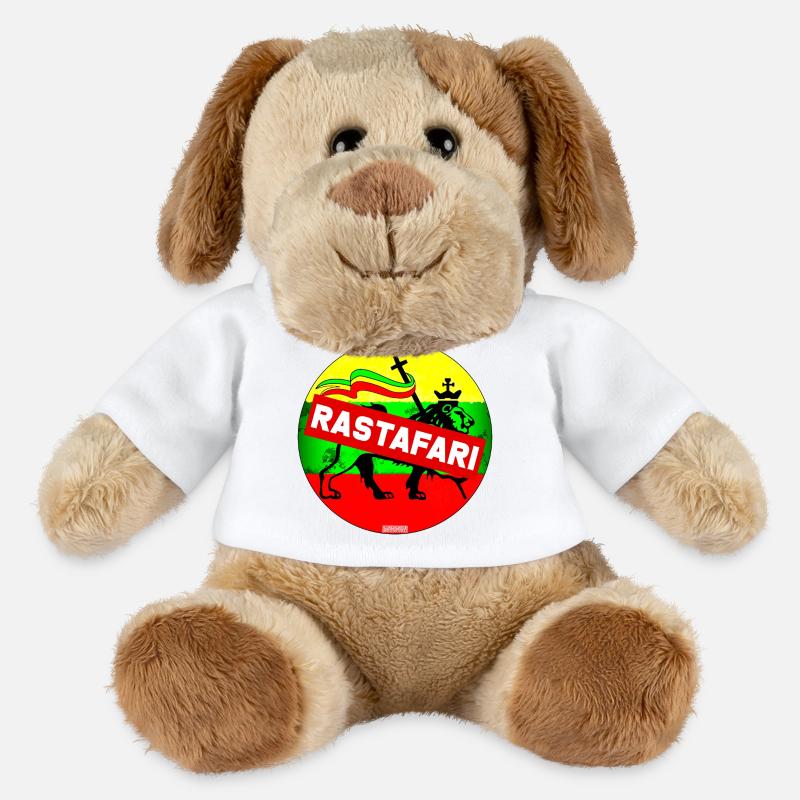 Rastafari Löwe Banner - MiniFeet® Hund Helge - Weiß