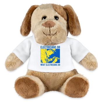 Elektriker Spruch - MiniFeet® Hund Helge - Weiß - Vorne