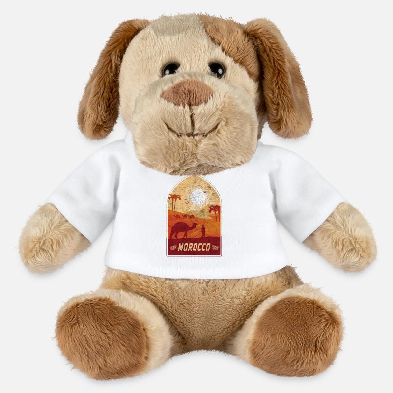 Marokko Vintage Kamel Design / Geschenkidee - MiniFeet® Hund Helge - Weiß