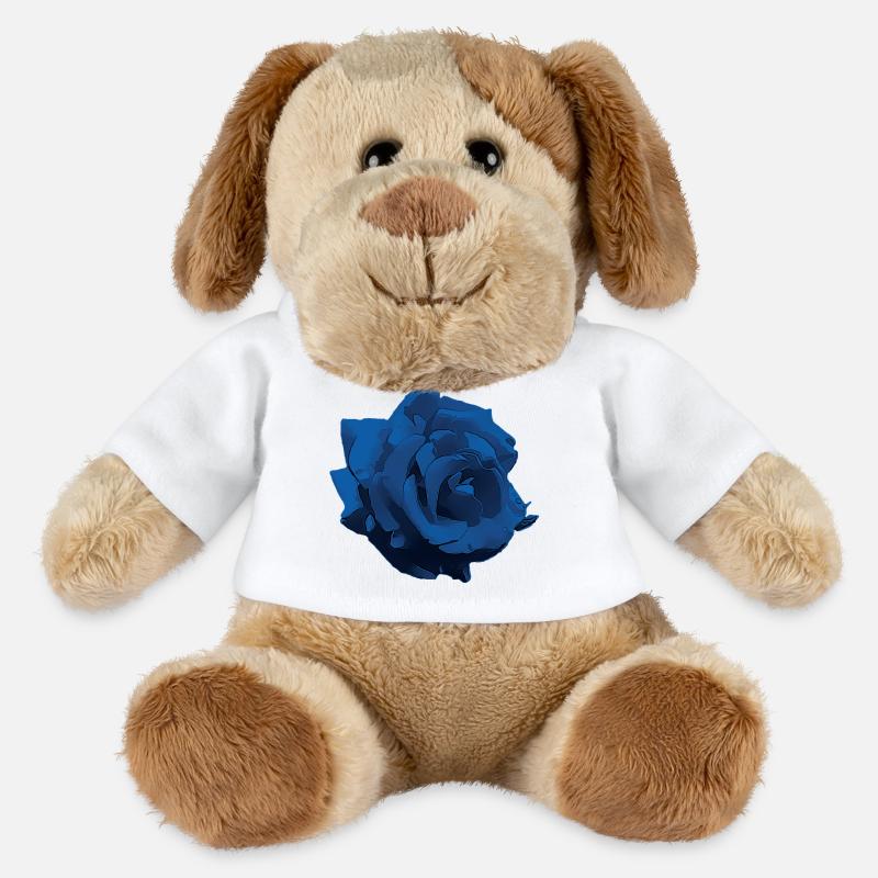 Blume - Rose blue - MiniFeet® Hund Helge - Weiß