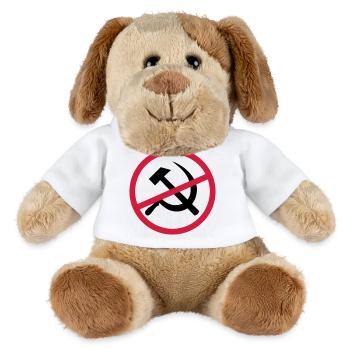 Verboten Kommunismus Schild - MiniFeet® Hund Helge - Weiß - Vorne