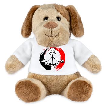 Méditation zen - Chien en peluche Helge MiniFeet® - blanc - Devant