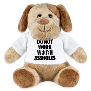 Do not work with assholes - MiniFeet® Hund Helge - Weiß - Vorne