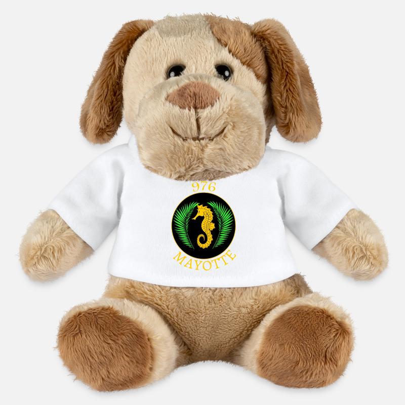 Mayotte - Chien en peluche Helge MiniFeet® - blanc