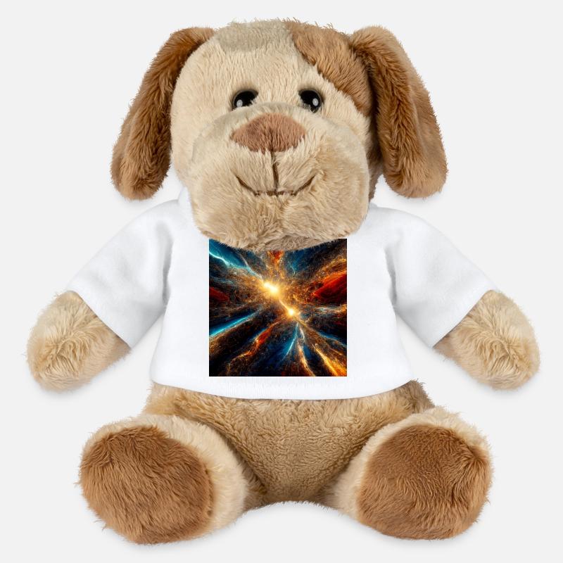 Kosmische Explosionsfarben - MiniFeet® Hund Helge - Weiß