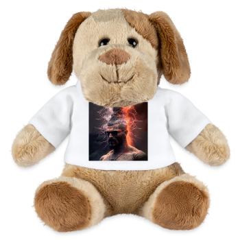 elektrik portrait 11 - Eruptive Lightning - MiniFeet® Dog Helge - white - Front