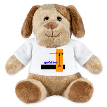 Crane operator - MiniFeet® Dog Helge - white - Front