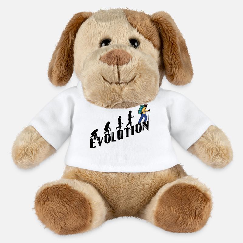 Wandern Evolution Wanderer Wanderung Klettern - MiniFeet® Hund Helge - Weiß