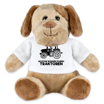 Traktor Statement Nutzfahrzeug Fahrzeug Biobauer - MiniFeet® Hund Helge - Weiß - Vorne