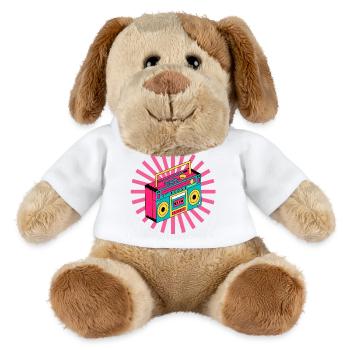 rétro, 90's, 1990, vintage, stéréo - Chien en peluche Helge MiniFeet® - blanc - Devant