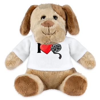J’aime les films Déclaration de cœur Cinéma Films Cineaste - Chien en peluche Helge MiniFeet® - blanc - Devant