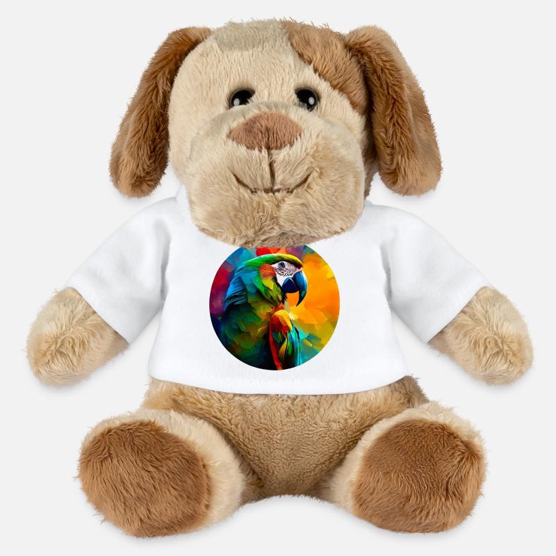 Bunter Papagei - MiniFeet® Hund Helge - Weiß
