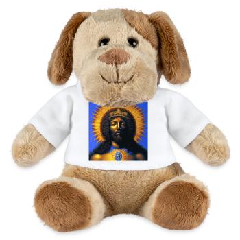 Jésus noir 03 - Chien en peluche Helge MiniFeet® - blanc - Devant
