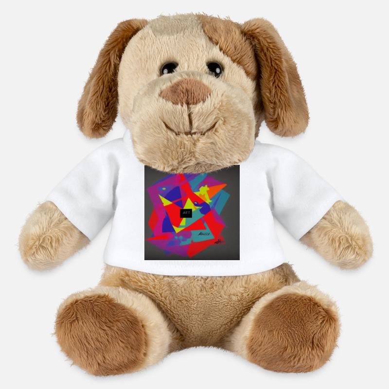 Abstrakt Graffiti - MiniFeet® Hund Helge - Weiß
