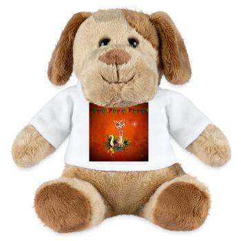 Cute sugar skull cat with flowers - MiniFeet® Dog Helge - white - Front