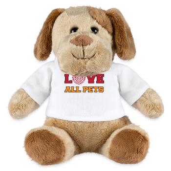 Ich Liebe Haustiere Herz Statement Heimtier Tiere - MiniFeet® Hund Helge - Weiß - Vorne