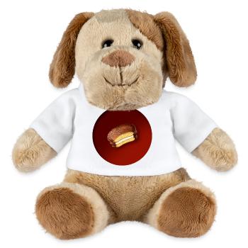 Un délicieux biscuit au chocolat - Chien en peluche Helge MiniFeet® - blanc - Devant