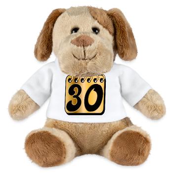 Thirty - 30th Birthday - MiniFeet® Dog Helge - white - Front