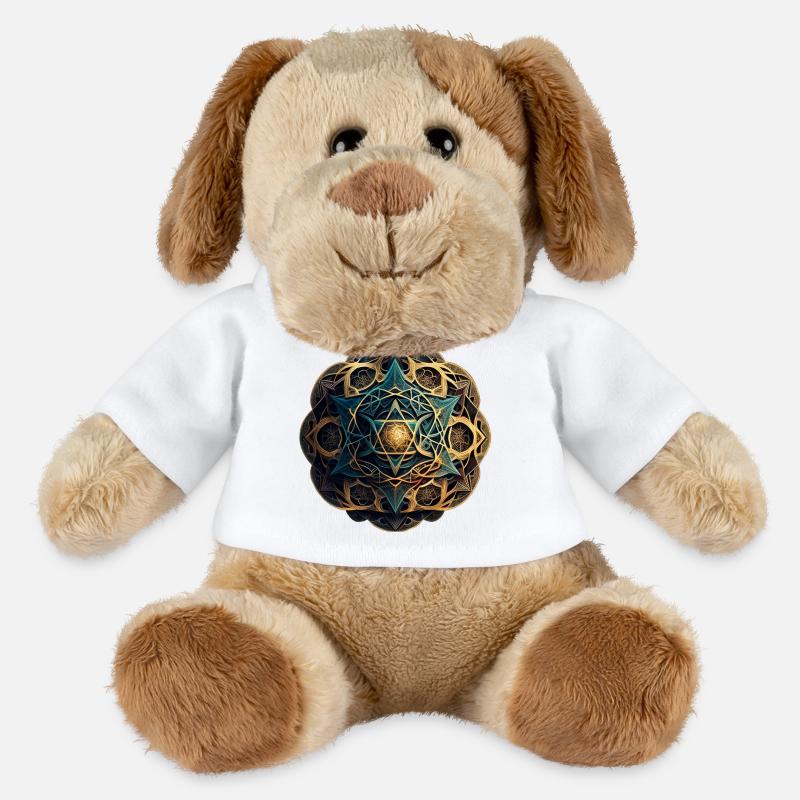 Strahlenmandala - MiniFeet® Hund Helge - Weiß