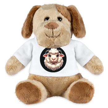 Mouton graphique 3D blanc - Chien en peluche Helge MiniFeet® - blanc - Devant