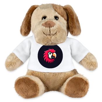 Süßer Papagei im Comic Stil in rot - MiniFeet® Hund Helge - Weiß - Vorne