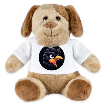 Cooler Rabe im Comic Stil - MiniFeet® Hund Helge - Weiß - Vorne