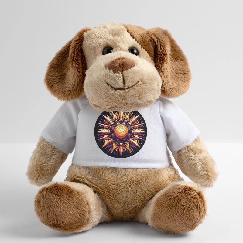 Goldene und bunte Sonne Strahlen Polygon MiniFeet® Hund Helge