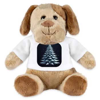 Arbre de Noël Sapin Polygones Vert - Chien en peluche Helge MiniFeet® - blanc - Devant