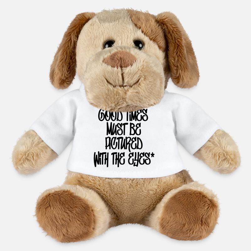 Gute Zeiten muss man mit den Augen abbilden - MiniFeet® Hund Helge - Weiß