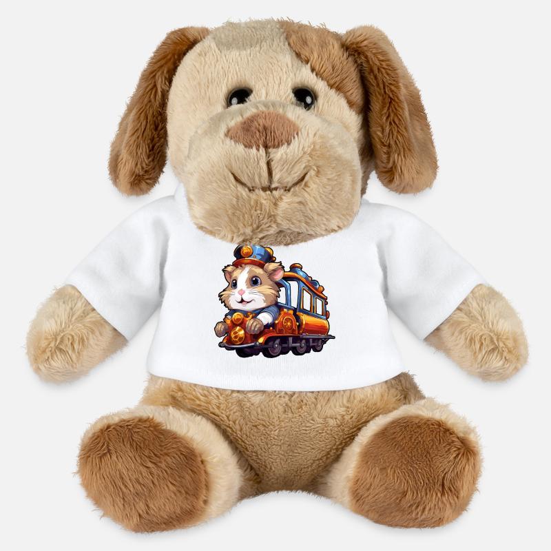 Hamster Rides Train Golden Hamster Dwarf Hamster - MiniFeet® Dog Helge - white