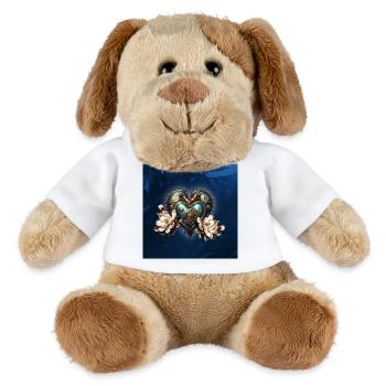 Wunderbares Steampunk-Herz - MiniFeet® Hund Helge - Weiß - Vorne