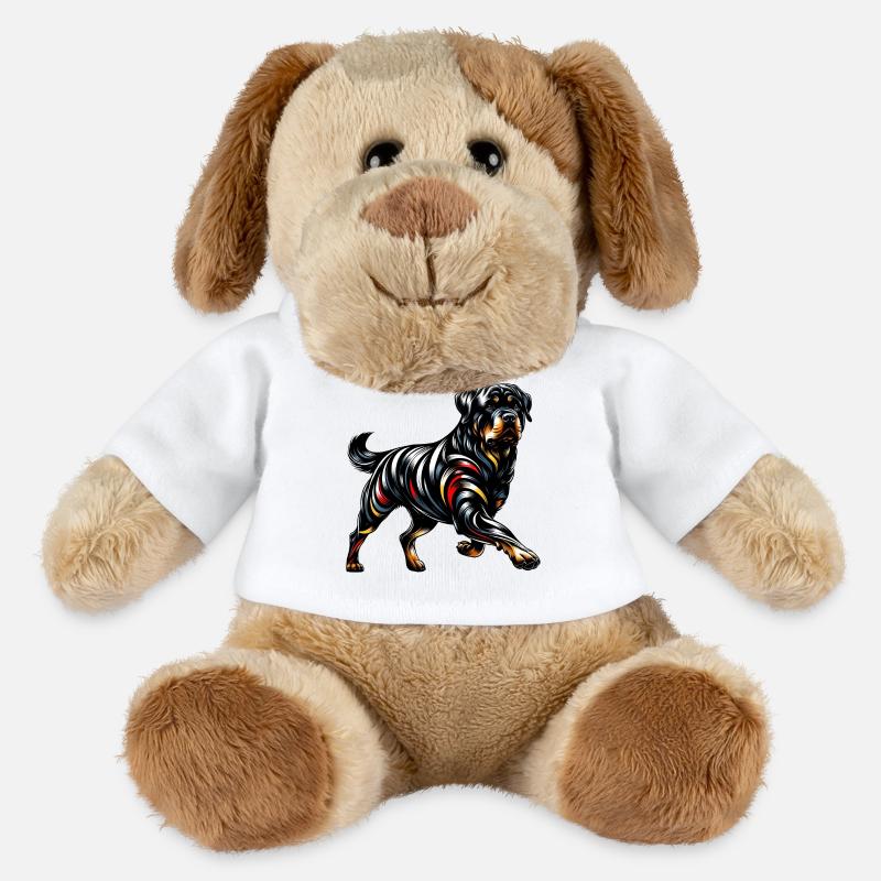 Rottweiler Deutschland Hunde Design - MiniFeet® Hund Helge - Weiß