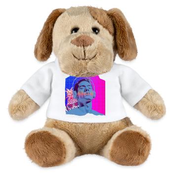 Musique Pop Art - Chien en peluche Helge MiniFeet® - blanc - Devant
