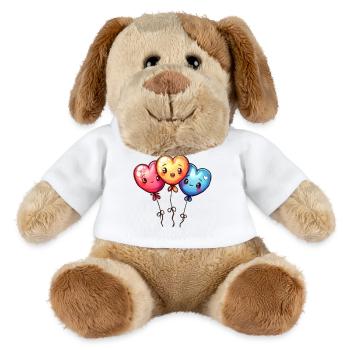 Ballon Herzen auch für Kinder und Geburtstage - MiniFeet® Hund Helge - Weiß - Vorne