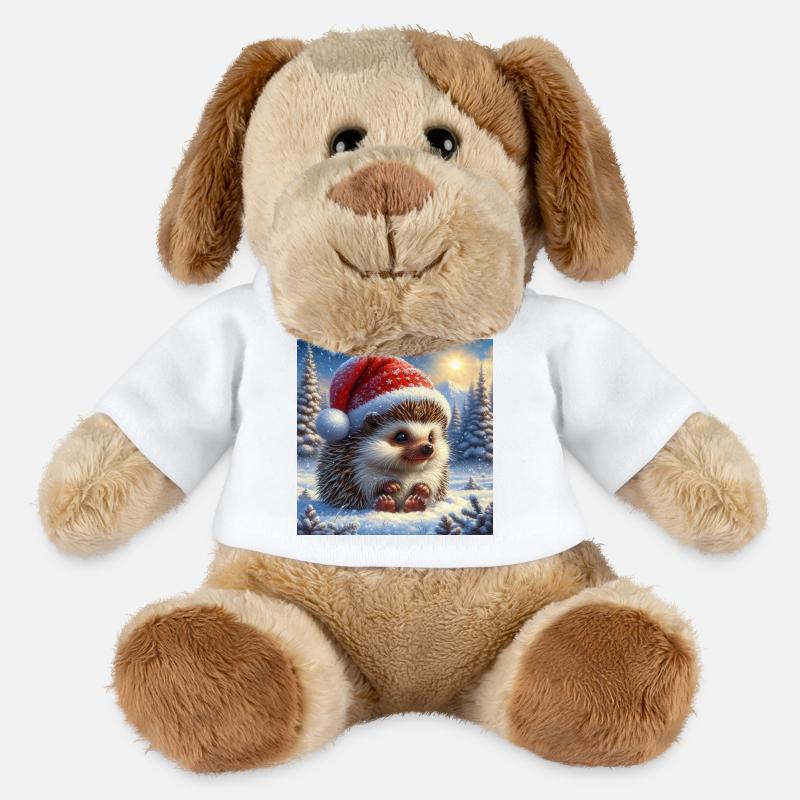 Weihnachts-Igel - MiniFeet® Hund Helge - Weiß