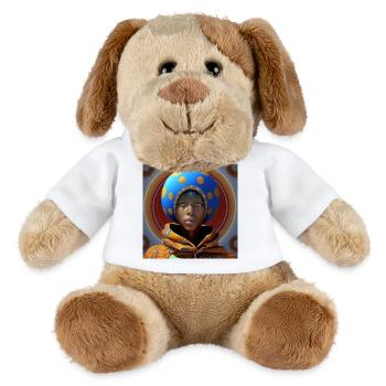 Porträt Frau 02 - MiniFeet® Hund Helge - Weiß - Vorne