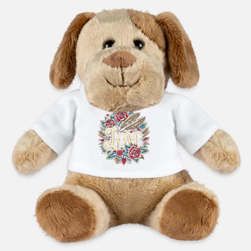 Amour - Chien en peluche Helge MiniFeet® - blanc